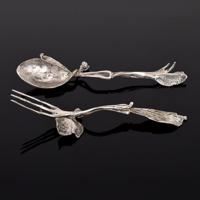 Claude Lalanne Iolas Sterling Silver Fork & Spoon - Sold for $10,625 on 11-07-2021 (Lot 619).jpg